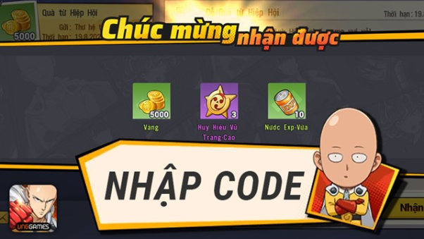 Hướng dẫn cách nhập code Game One Punch Man The Strongest VNG